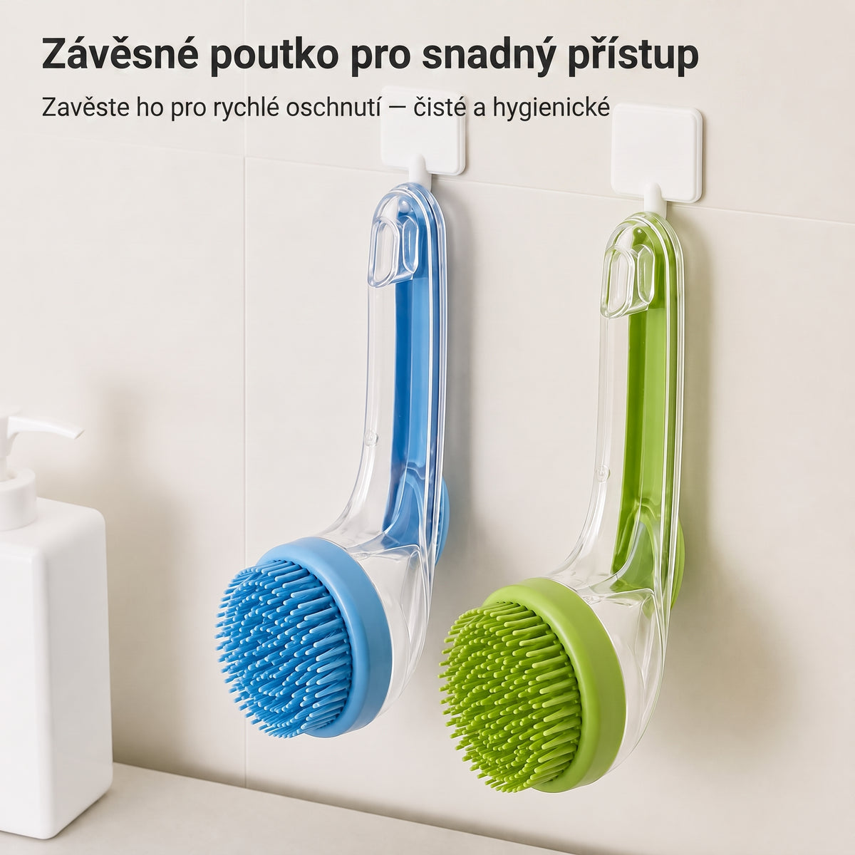 PKNEW® 🐕 Koupací kartáč 2v1 s dávkovačem šamponu – Měkký silikonový kartáč pro péči o srst psů a koček 💎