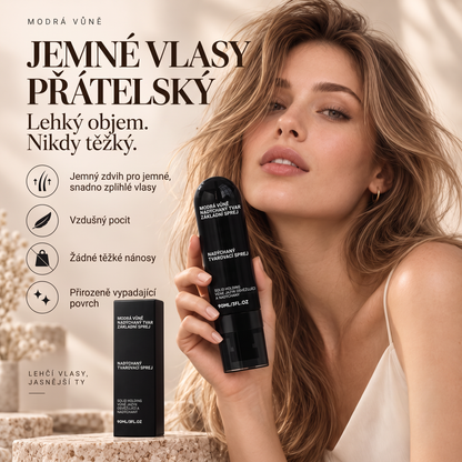 🔥🔥Vitalisys® Tvarovací sprej pro objem vlasů Fluffy Hair – Lehký sprej pro objem od kořínků a přirozený pohyb s broskvovou vůní 💎