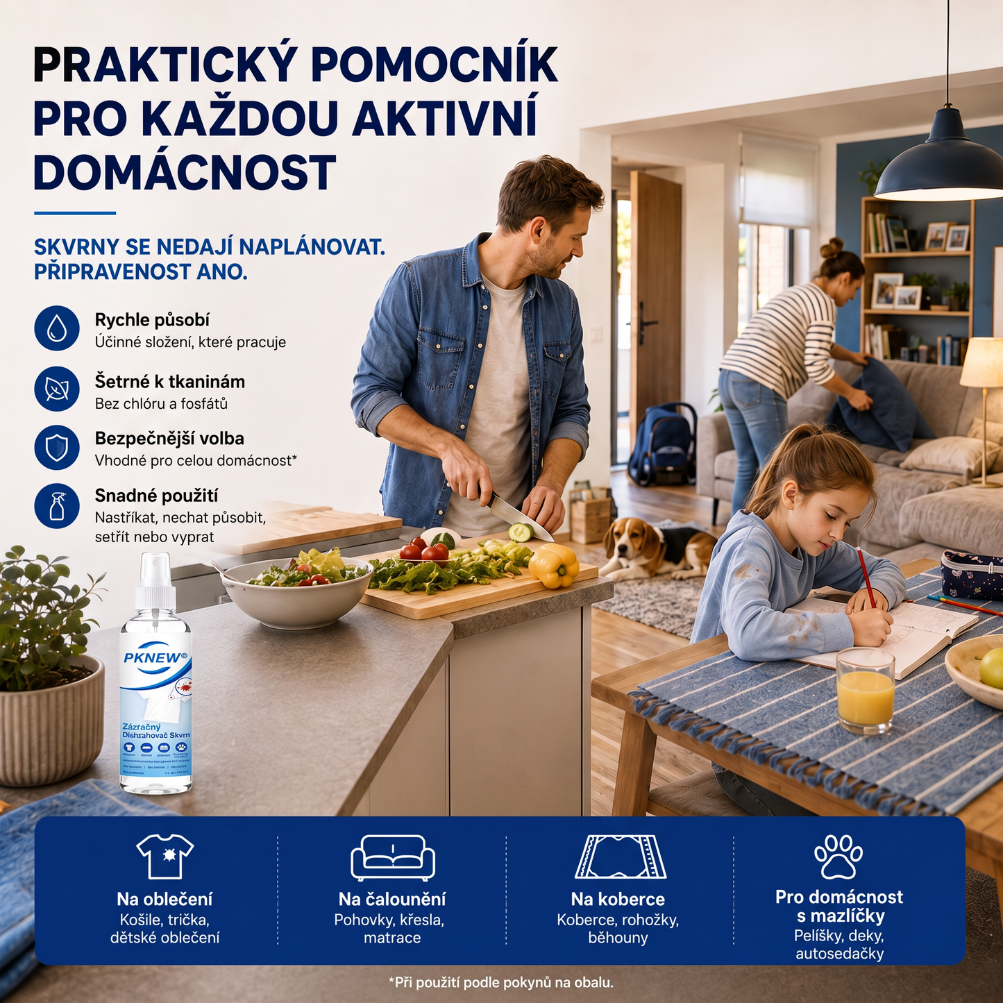 PKNEW® Ekologický víceúčelový odstraňovač skvrn v spreji 💧 – Rychle působící hloubkový čistič bez dráždivých chemikálií 💖