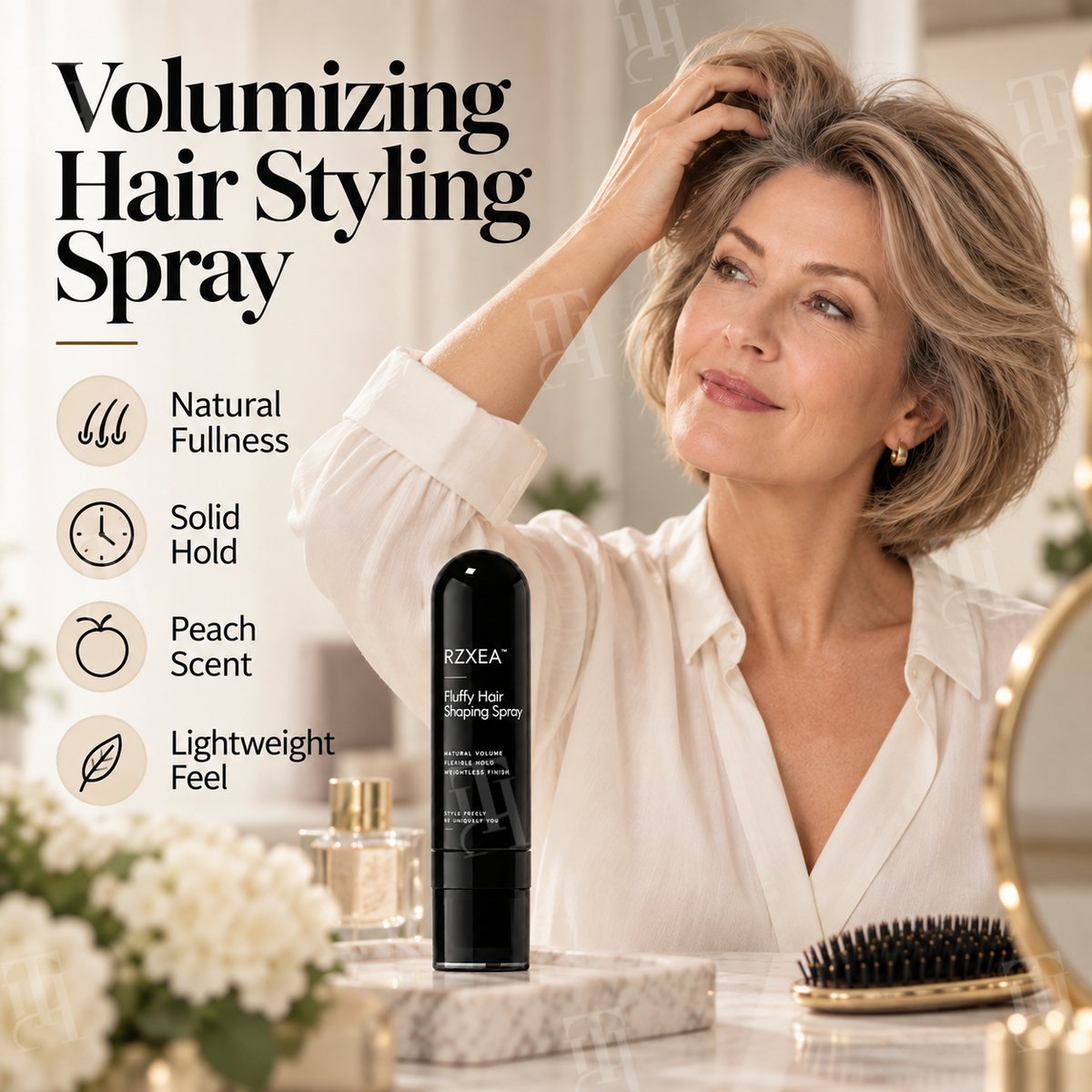 🏷️ Limited Time Only 16 Pcs left AVAIL THE 70% OFF | 90ml Fluffy Hair Shaping Spray Long Lasting Volumizing Mist with Peach Fragrance