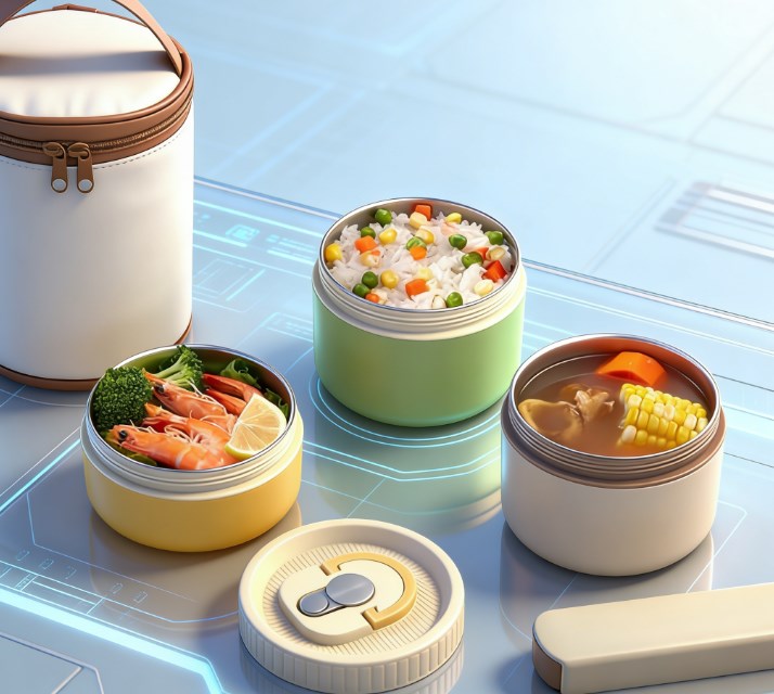 Double-Wall Vacuum Insulated Food Flask - 304 Stainless Steel Leak-Proof Bento Box - Premium Thermal Lunch Jar for Keeping Food Hot or Cold for Hours