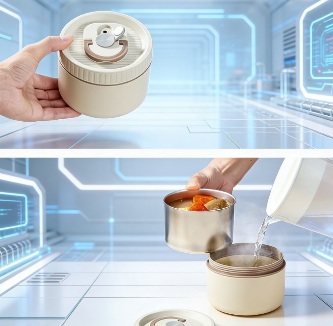 Double-Wall Vacuum Insulated Food Flask - 304 Stainless Steel Leak-Proof Bento Box - Premium Thermal Lunch Jar for Keeping Food Hot or Cold for Hours