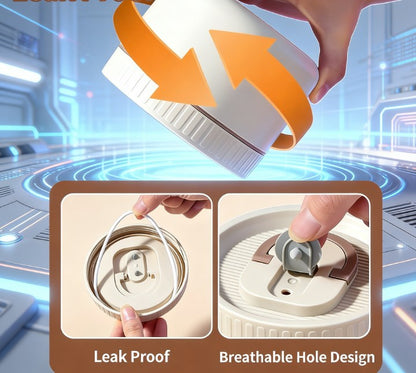 Double-Wall Vacuum Insulated Food Flask - 304 Stainless Steel Leak-Proof Bento Box - Premium Thermal Lunch Jar for Keeping Food Hot or Cold for Hours