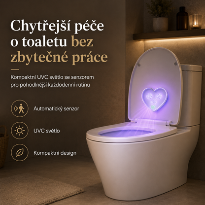LEFUN® Chytré UVC světlo na toaletu🚽  – automatický senzor, bezdotykový provoz a USB-C nabíjení 💎