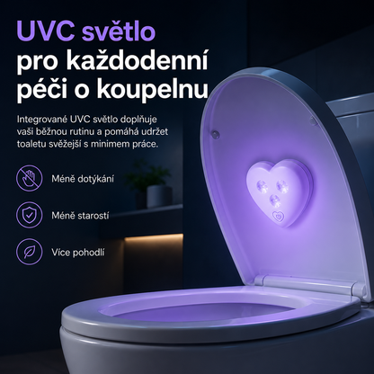 LEFUN® Chytré UVC světlo na toaletu🚽  – automatický senzor, bezdotykový provoz a USB-C nabíjení 💎